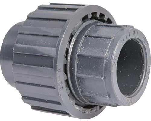 Raccord union PVC pression noir droit - Femelle Ø 40 mm - Girpi