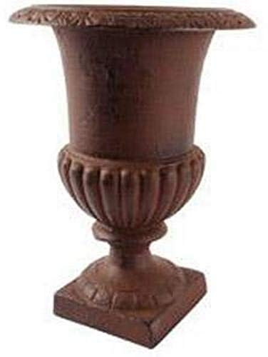 Esschert Design Blumentopf, Übertopf Französische Vase, Amphore auf Sockel, Größe M, ca. 23 cm x 23 cm x 30 cm