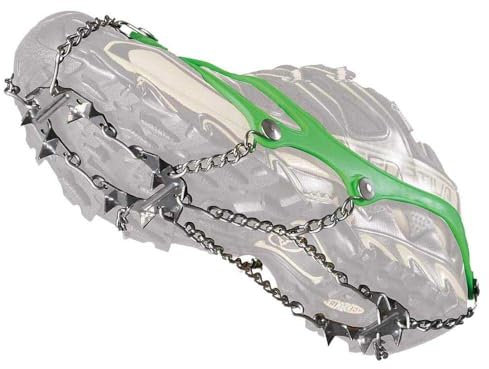 Nortec Steigeisen Nordic Made in Italy für Wandern und Trail Running Winter auf EIS und Schnee, Micro Steigeisen Leichte Schuhe mit Etui (L)