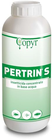 COPYR | Pertrin S: Insetticida concentrato contro Insetti volanti, Mosche, Zanzare, Insetti striscianti e Blatte scarafaggi - Tanica da 1 Lt