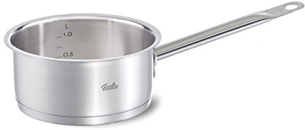 Fissler Original-Profi Collection/Edelstahl-Stielkasserolle (Ø 16 cm) inkl. Schüttrand, Innenskalierung - alle Herdarten auch Induktion, Silber