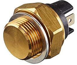 HELLA 6ZT 007 800-011 Interrupteur de température, ventilateur de radiateur - 12V - 2pôle - Fiche plate - vissé - Relais à courant de travail