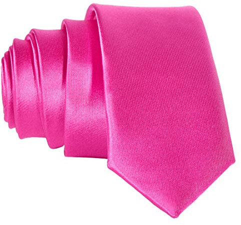 DonDon schmale pinke Krawatte 5 cm