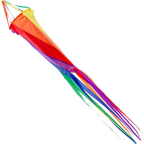 Wolkenstürmer® Dimensioni sacco a vento 120 cm – turbina eolica arcobaleno – resistente ai raggi UV, robusto e resistente alle intemperie – scacciapensieri con girella in alluminio per giardino,