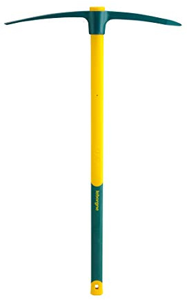 Leborgne, Pioche de Terrassier 2 kg, Douille Ovale en Acier Forgé et Trempé, Manche Tri-Matière, Outil Idéal pour Terrassement et Aménagement Paysager, Résistant et Durable