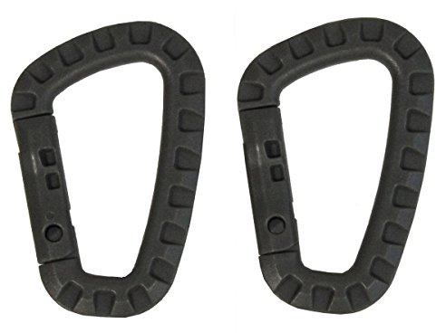 MFH 2er Pack Karabiner aus Plastik D 7 mm x 8,5 cm Karabinerhaken für Ausrüstung Outdoor Survival Camping