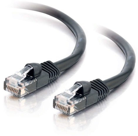 C2G 83186 7M BLACK Cat5e Ethernet RJ45 High Speed Network Cable, LAN Lead Cat5e Unshielded PVC UTP Patch Cable