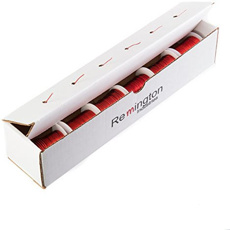 Magnet Wire Kit, Enameled Copper Wire, 22, 24, 26, 28, 30, & 32 AWG, 2 oz Each, Red