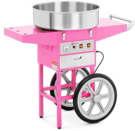 Royal Catering - RCZC-1200-W - Macchina dello zucchero filato - su carretto - 1200 W - spedizione gratuita