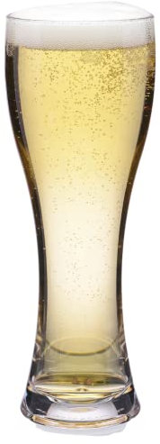 AIOS Unbreakable Polycarbonate Weizen/Weiss Beer/Wheat Beer Pint Glass. Suitable for All Beer Types.