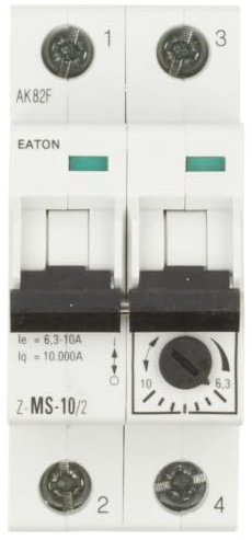 EATON 248398 Z-MS-10/2 Z-MS Disjoncteur moteur 2P 6,30 A - 10,0 A
