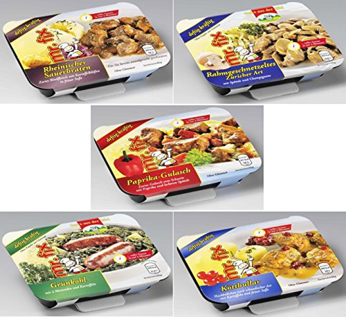 5er Set Eifeler deftig-kräftig Mikrowellengerichte, 5 Sorten, 5 x 350g