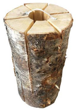 Set di 2 torce svedesi – Ceppi di Legno per Fuoco Decorativo da Esterno – Torcia da Giardino per Feste, Campeggio, Barbecue – Accendifuoco Naturale per Camino e falò