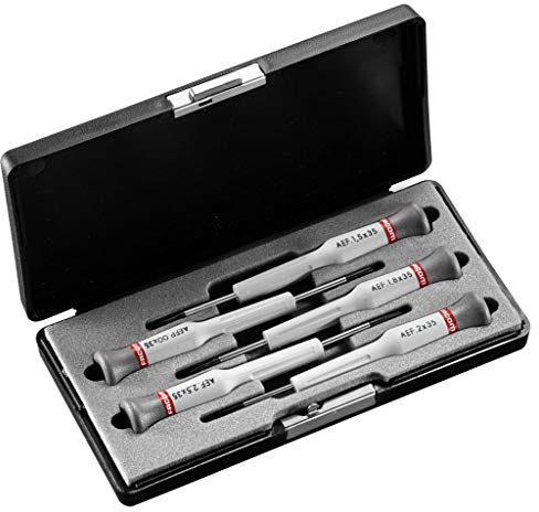 FACOM AEF.J1 Coffret de 5 tournevis Micro-Tech pour vissage de précision - Fente et Phillips