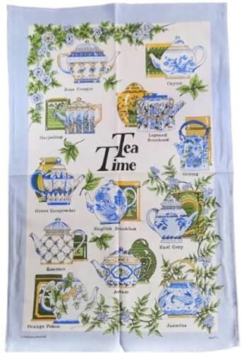 Samuel Lamont Tea Time Geschirrtuch, Baumwolle, 76 x 46,99 cm, Blau