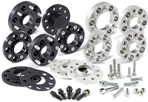 H&R DRA-System Spürverbreiterungsatz 90mm pro Achse - Lochkreis 4x100 - Mittenzentrierung 57,1mm - System M12x1,5 - kompatibel mit Volkswagen - Schwarz