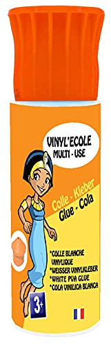 Cléopâtre - VI25X– VINYL'ÉCOLE weißer Kinder-Bastelkleber, 25 g