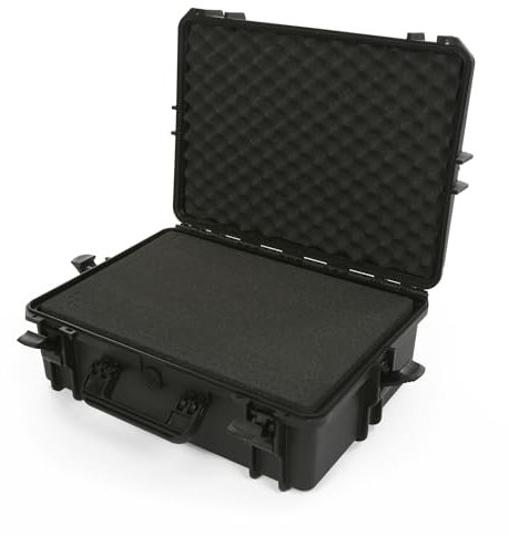 Langlebiger, wasserdichter Ausrüstungskoffer MAX505S von Max für Fotografen mit harter Kunststoffschale, Schaumauskleidungen (Schutzart IP67)