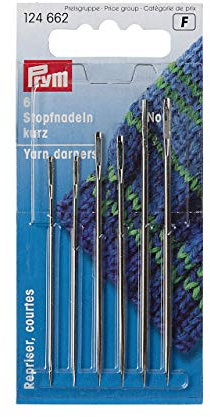 Prym 124662 Stopfnadeln kurz ST 5/0-1/0 silberfarbig, Silber