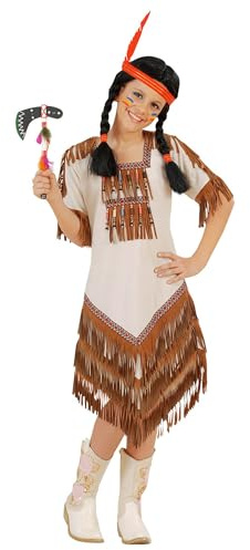 W WIDMANN MILANO Party Fashion - Kinderkostüm Indianerin, Kleid, Wilder Westen, Häuptlingstochter, Karneval