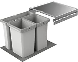 Naber Cox® Box 2T 450-3. Abfallsammler, hellgrau.