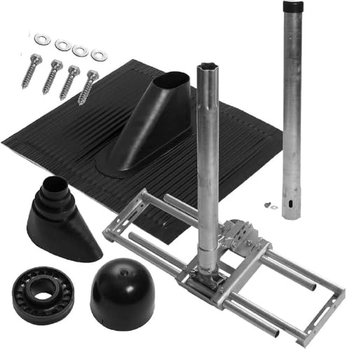 A.S.Sat 59130 Dachsparren-Montageset für Antennen (100 cm) schwarz