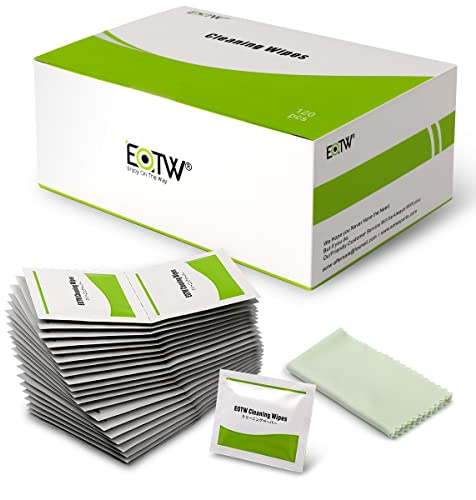 EOTW Computer Screen Wipes Individually Wrapped Pre-moistened Electronic Monitor Cleaner Cleaning for iPhone iPad Tablet PC Keyboard Laptop, Pack of 120