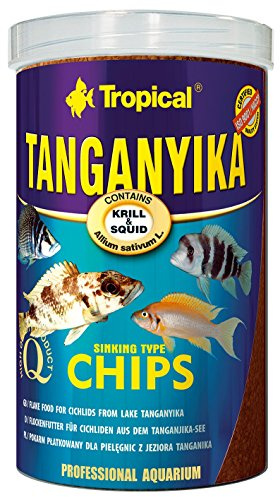 Tropical Tanganyika Chips - Zutatenreiche, sinkende Spezialfutter-Chips für große Tanganjikasee-Cichliden, 1er Pack (1 x 250 ml)