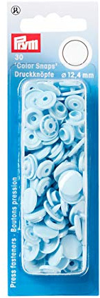 Prym 393120 Nähfrei Druckknopf Color Snaps rund 12,4 mm hellblau