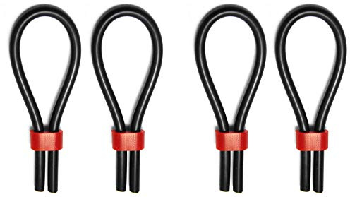 SLOTiSLUT 1 m 5 mm Gummi-leitfähige Silikonelektroden für CBT ESTIM TENS mit 4 Faszienmassage-Clips, Faszienrolle modern