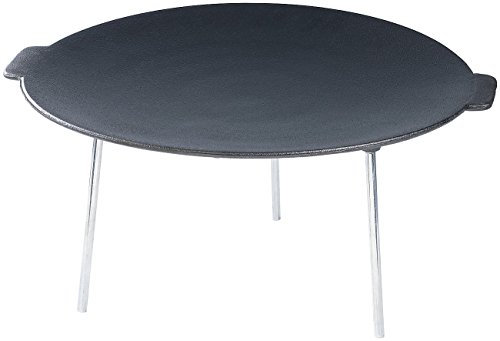 Rosenstein & Söhne Feuer Grillschale: Grillschale aus emailliertem Gusseisen, Ø 45 cm (Gusseisenplatte rund, Feuerschalen, Schale Grill)