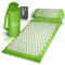 High Pulse® Tappetino Agopressione + 5 anelli e poster - Tappeto e cuscino per agopressione stimola la circolazione sanguigna e allevia la tensione (Verde)