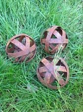 Zen Man Dekokugel aus Metall,3st Edelrost,Gartenkugeln .Gartendeko Deko Eisen Rost