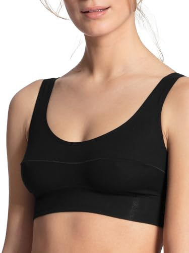 CALIDA Elastic Bustier Damen, mit breitem Softbund, natürlich atmungsaktive und weiche Single Jersey-Qualität