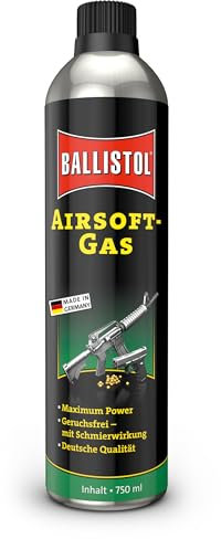 BALLISTOL 25144 Airsoft-Waffen-Gas 750ml Kartusche – Maximale Power - Geruchsfrei mit Schmierwirkung – Made in Germany