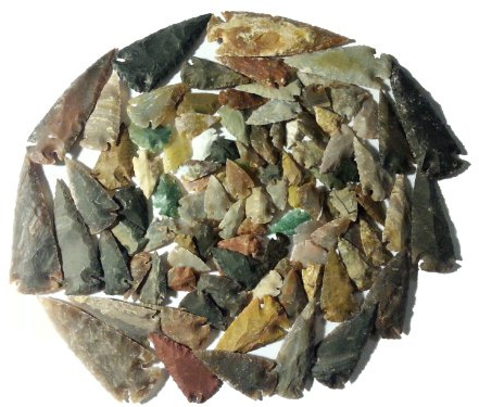 100 Pfeilspitzen und Speerspitzen 2,5-11cm experimentelle Archäologie