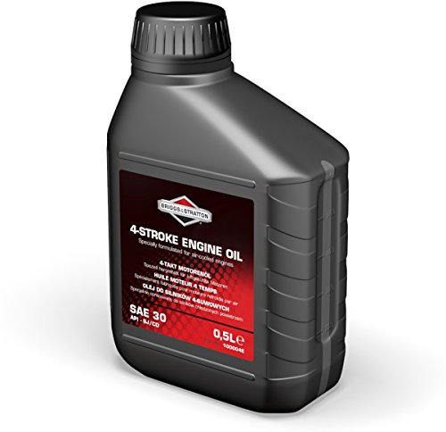 Briggs & Stratton 100004E - Olio motore per tosaerba a 4 tempi, SAE30, 500 ml, nero, 0,5 litri