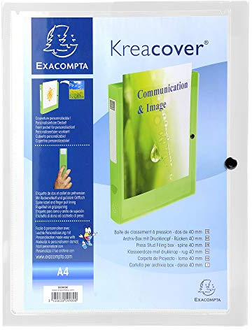 Exacompta Archivbox PP Kreacover A4 Rücken 4 cm farblos
