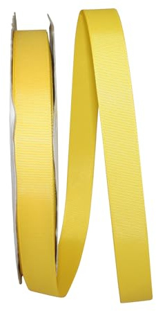 Reliant Ribbon Grosgrain Style Ribbon, 7/8 Inch X 100 Yards, Yellow