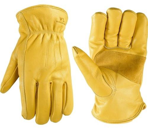 Wells Lamont Insulated Leather Work Gloves for Men- Full Grain Cowhide- 3M Thinsulate Insulation, Fleece Lined - Ergonomic Fit- Ideal for Construction- Durable Winter Protection- XXX-Large,1108XXX