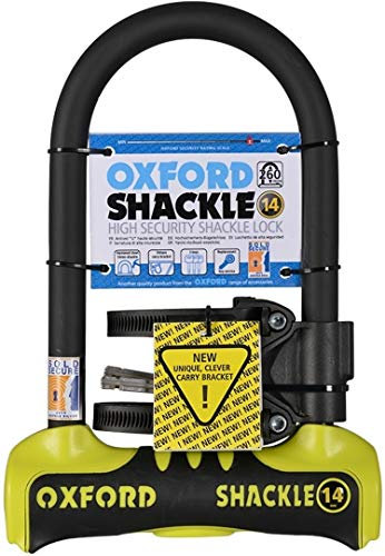 Oxford Shackle 14 U-Lock - Yellow, 260 mm x 177 mm