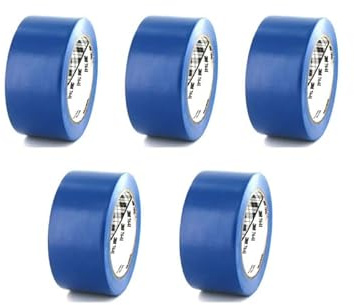 3M Lot de 5 rubans adhésifs vinyle Bleu - 50mm - 764B-50