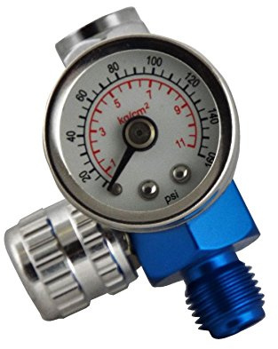 Fast Mover FMT3040. Quality Extra Small Mini Air Regulator For Spray Guns, Air blow guns and Sanders. Features a glass lens which isn't affected by the solvents