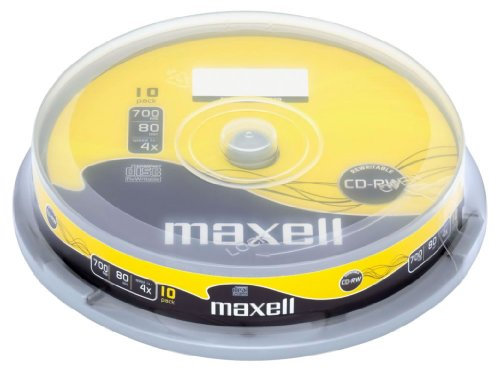 Best Price Square CD-RW 1-4X Spindle 10PK, MAXELL 624039 by MAXELL