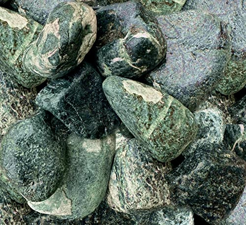Metroquadrocasa 4 Sacchi da 25kg ciottoli di Marmo Verde Alpi 40/60 mm Sassi Pietre Giardino