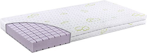 Träumeland Kinder-& Jugendmatratze Vollmond mit Zwei Härtegraden, Größe 90 x 190 cm, Kaltschaum, Tencel-Verbundstoff, weiß, 90x190x15 cm (1er Pack)
