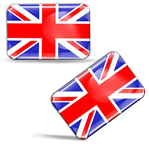 Biomar Labs UK Auto Flagge Aufkleber 3D Doming 2er Set F 32