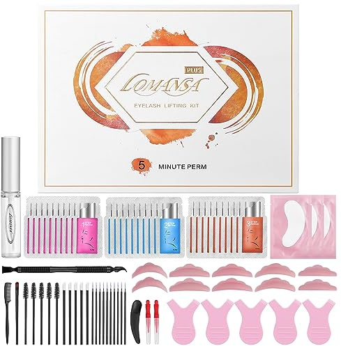 Kit Lomansa de rehaussement de cils et sourcils - Kit de permanente 2 en 1 avec 30 sachets de levage rapide de cils