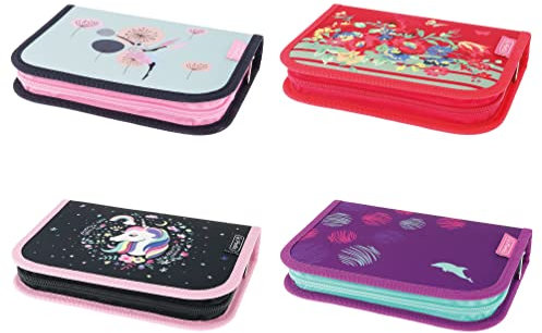 herlitz 19-teiliges Schüleretui, Girls Mix I, Motive sortiert (keine Auswahl möglich!), 1 Stück