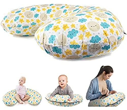 Mobiclinic, Coussin de Grossesse, Fabriqué en Espagne, d'allaitement, Forme u, 75x45x18 cm, Housse Amovible, 100% Coton, Lavable, Polyvalent
